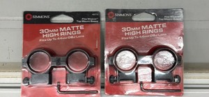 Lot of 2 Brand New packages - Simmons brand 30 mm Matte high rings