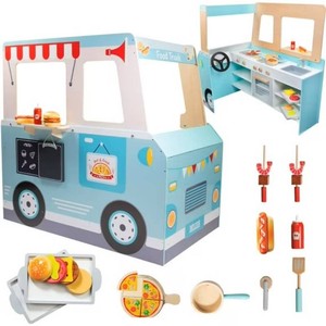Brand New Toy Food Truck Wooden Play Set