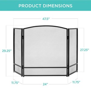 Brand New 3panel steel mesh fireplace screen