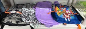 Lot of 4 Brand New Childrens Backpacks