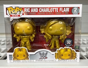 Brand New Pop Funko, Rick, and Charlotte flair Tupac WWE exclusive set