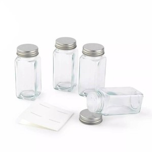 Brand New 12count - 4 Pack Glass Spice Jars - 48 total Jars