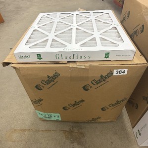 Brand new case of 12  Glasfloss Brand 18 x 18 x 2 air filters furnace filters.