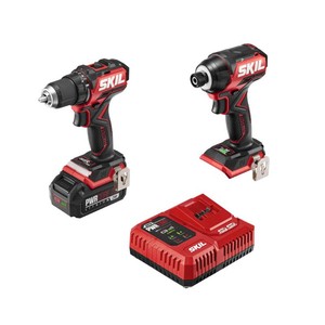 $159 SKIL  PWRCORE 20  20-Volt Brushless Cordless Compact Drill Driver and Impact Driver Combo Kit