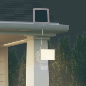 Patriot Lighting  Solar-Powered 240  Motion Sensing LED White Outdoor Security Flood Light
