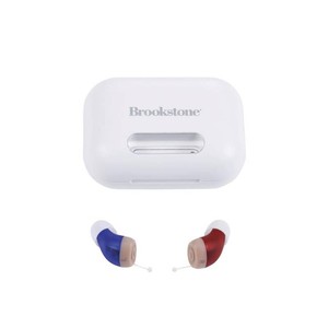 Brookstone Compact Hearing Amplifier with charging case