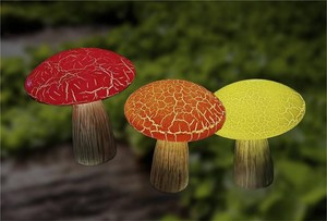 Patriot Lighting  Multi-Color Solar Mushroom Light - 3 Pack