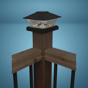 Patriot Lighting  Solar Integrated LED Lakota Bronze Post Cap Landscape Light - 2-Pack