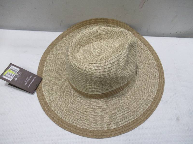 NEW Free Authority Outdoors Wide Brim Fedora, UPF 50, 16 One Size (Natural)
