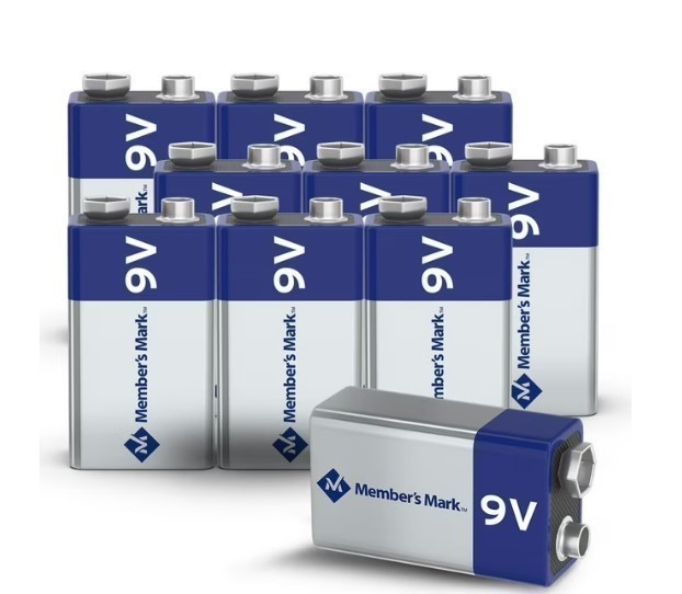 NEW Members Mark 9V Alkaline Batteries, 10 pack