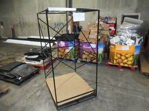Welded Black Metal Frame Built to Fit Onto Pallets with Flat Roof - Perfect for Projects