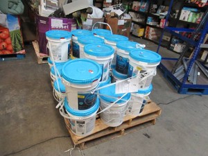 Pallet of Store Overstock Product - 21 Pails of Step 2 Chlorinating Granules