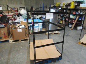 Adjustable Black Metal Frame Built to Fit Onto Pallets - Perfect for Projects