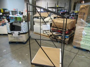 Welded Black Metal Frame Built to Fit Onto Pallets with Angled Roof - Perfect for Projects