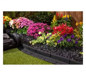 NEW 3 Packs of 48 in. x 3 in. x 3 in. Roman Brick Rubber Edging (6 Per Pack) - BLACK - 72 Feet