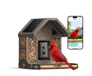 Birdfy NI-8171 Smart Metal Bird Feeder with Built-in Solar Panel and AI Camera - UntestedUsed