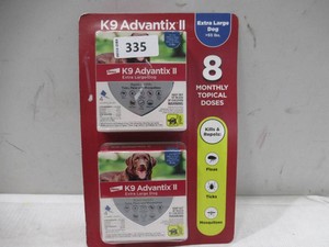 NEW K9 Advantix II Monthly Flea & Tick Prevention for Extra Large 55lbs Dogs - 8 Monthly Doses