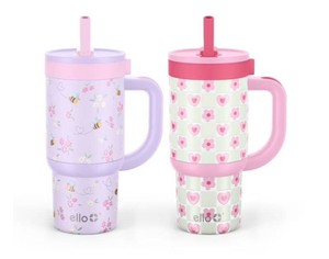 NEW Ello Oasis 14oz Stainless Steel Kids Tumbler with Handle, 100% Leakproof, 2-Pack