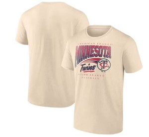 MLB Mens Minnesota Twins Short Sleeve Tee - CREAM - SMALL