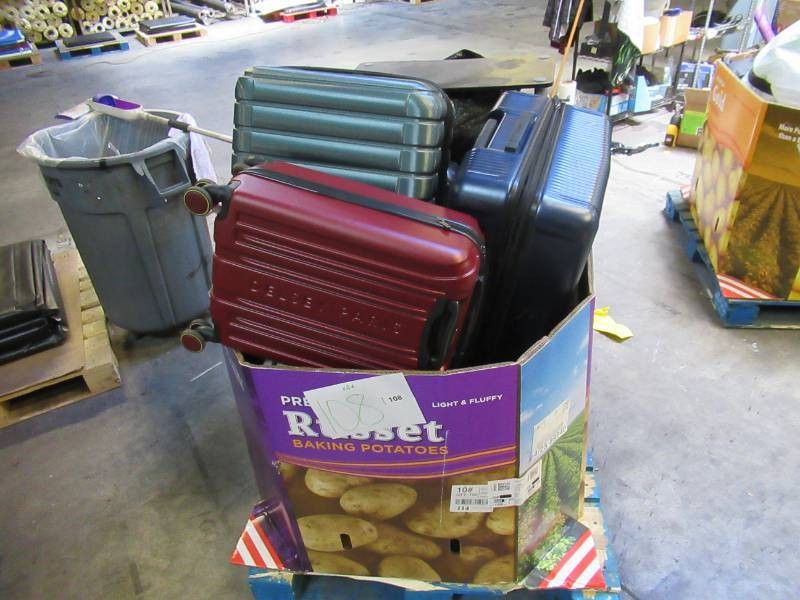 Pallet of Store Overstock and Ecommerce Product and Returns - Suitcases