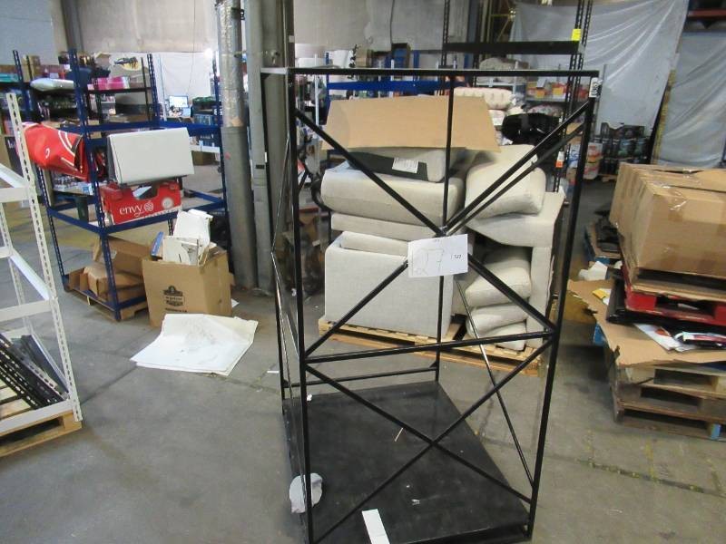 Welded Black Metal Frame Built to Fit Onto Pallets with Flat Roof - Perfect for Projects