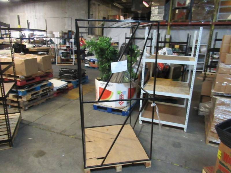 Welded Black Metal Frame Built to Fit Onto Pallets with Flat Roof - Perfect for Projects