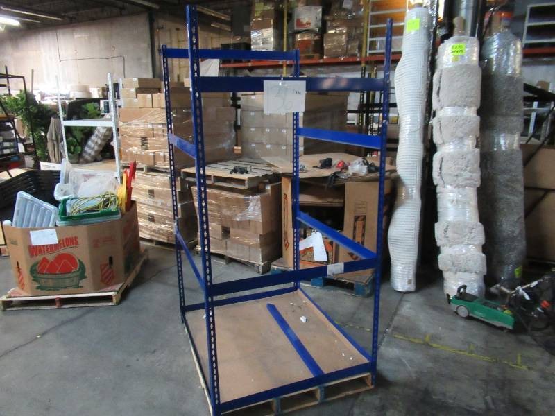 Adjustable Blue Metal Frame Built to Fit Onto Pallets - Perfect for Projects