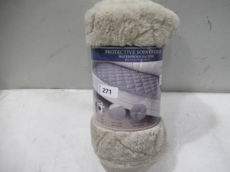 NEW Brentwood Originals Waterproof Quilted Sofa Overlay - Cream