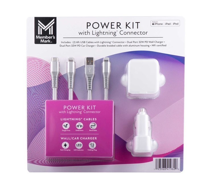 NEW Members Mark Lightning USB Power PD Kit - White