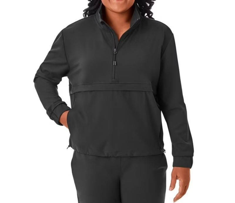 NEW 2 Pack of Members Mark Ladies Travel Pullovers - Gray and Black - M - MEDIUM
