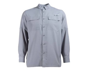 NEW Habit Mens Long Sleeve 50 UPF Fishing Shirt - Dolphin Gray - XXL