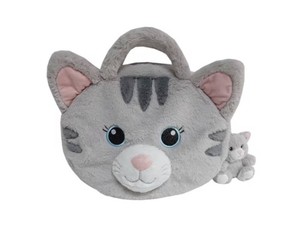 NEW Members Mark 4-in-1 Plush Pet Bag with Keychain - CAT