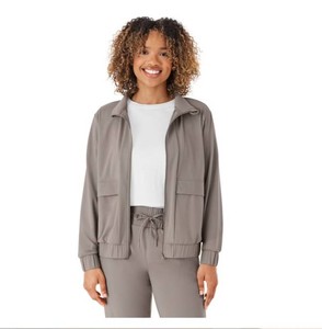 NEW Members Mark Womens Travel Jacket - Taupe - LARGE