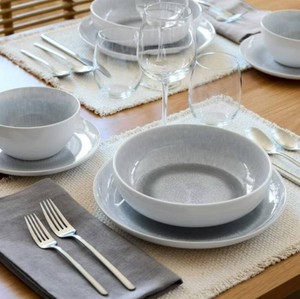 NEW Members Mark 4-Piece Stoneware Reactive Pasta Bowl Set - Gray