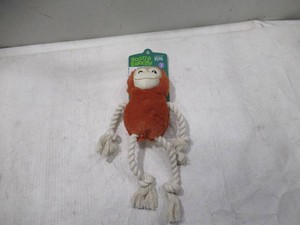 NEW Boots & Barkley Monkey With Rope Dog Plush Toy