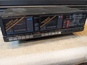 VINTAGE WORKING SHARP RT-W600 DUAL CASSETTE DECK