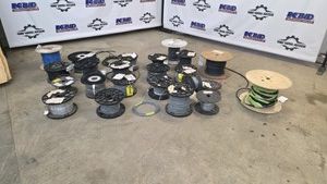 lot of misc spools of wire.