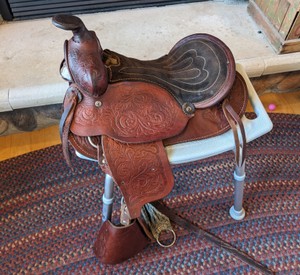 EXCELLENT VINTAGE SMALL ADULTYOUTH 1213 WESTERN SADDLE