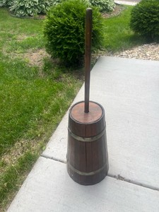 antique butter churn