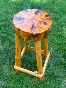 log bar stool