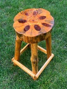 log bar stool