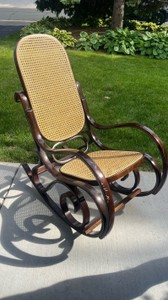 antique wicker rocking chair