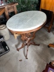 marble top end table