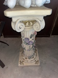 Roman column style plant stand