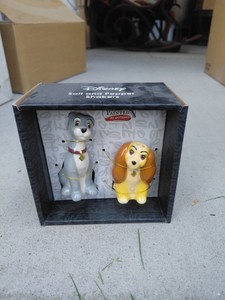Disney lady and the tramp salt and pepper shakers