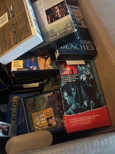 box of vhs tapes