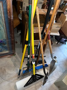 ladder and yard tools
