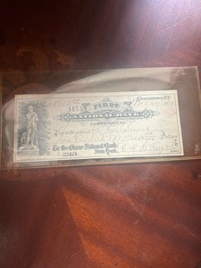 1888 check from cooperstown New York