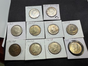 Ten 40% Silver Kennedy Half Dollars - 1.48 Troy Oz. of Silver