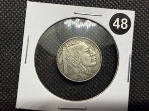Hand Carved 1913 Buffalo Nickel